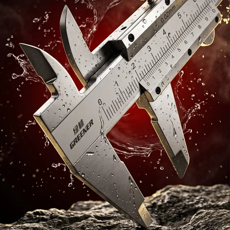 Stainless Steel Vernier Caliper High Precision Large Size Household Inner Diameter Measuring Precision Measurement Tool