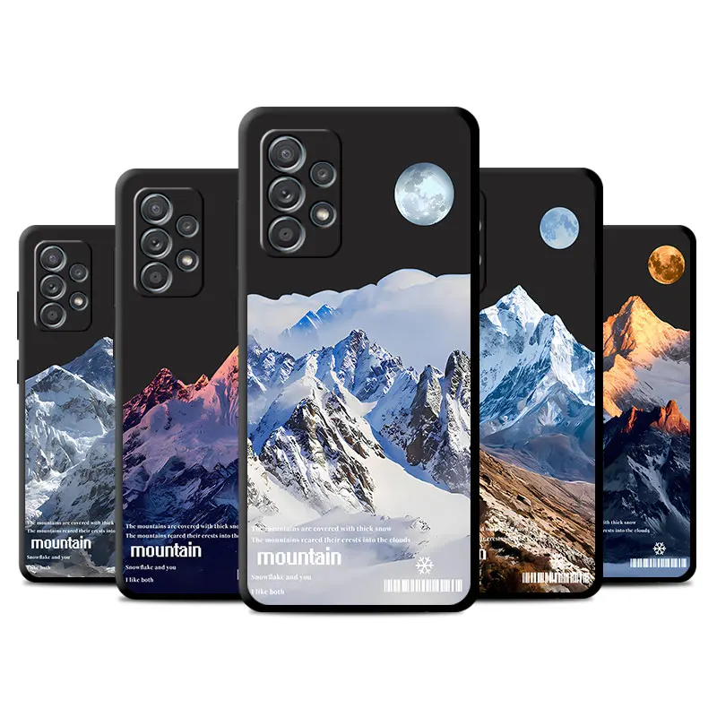 Magnificent Mountain Scenery phone Cases for Samsung A55 A22 A14 5G case A12 A35 A54 A73 A70s A15 A24 4G funda Antiscratch cover