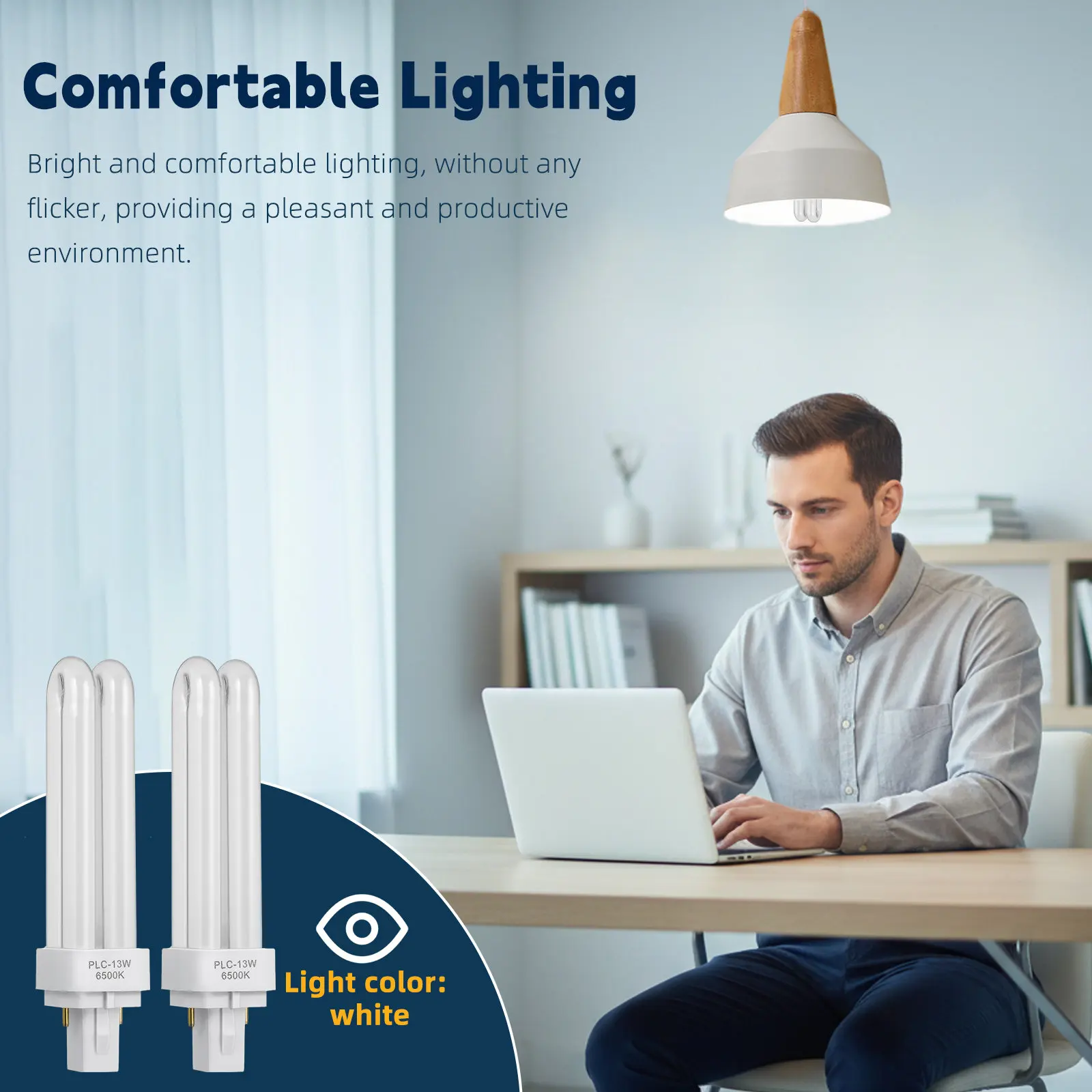 4pcs 2pin Watt LED Appliance Light Bulb Compact Fluorescent Bulb 13W Fluorescent Lamp Bulb 2 Pin Plug In LED Bulbs Lamp fixture
