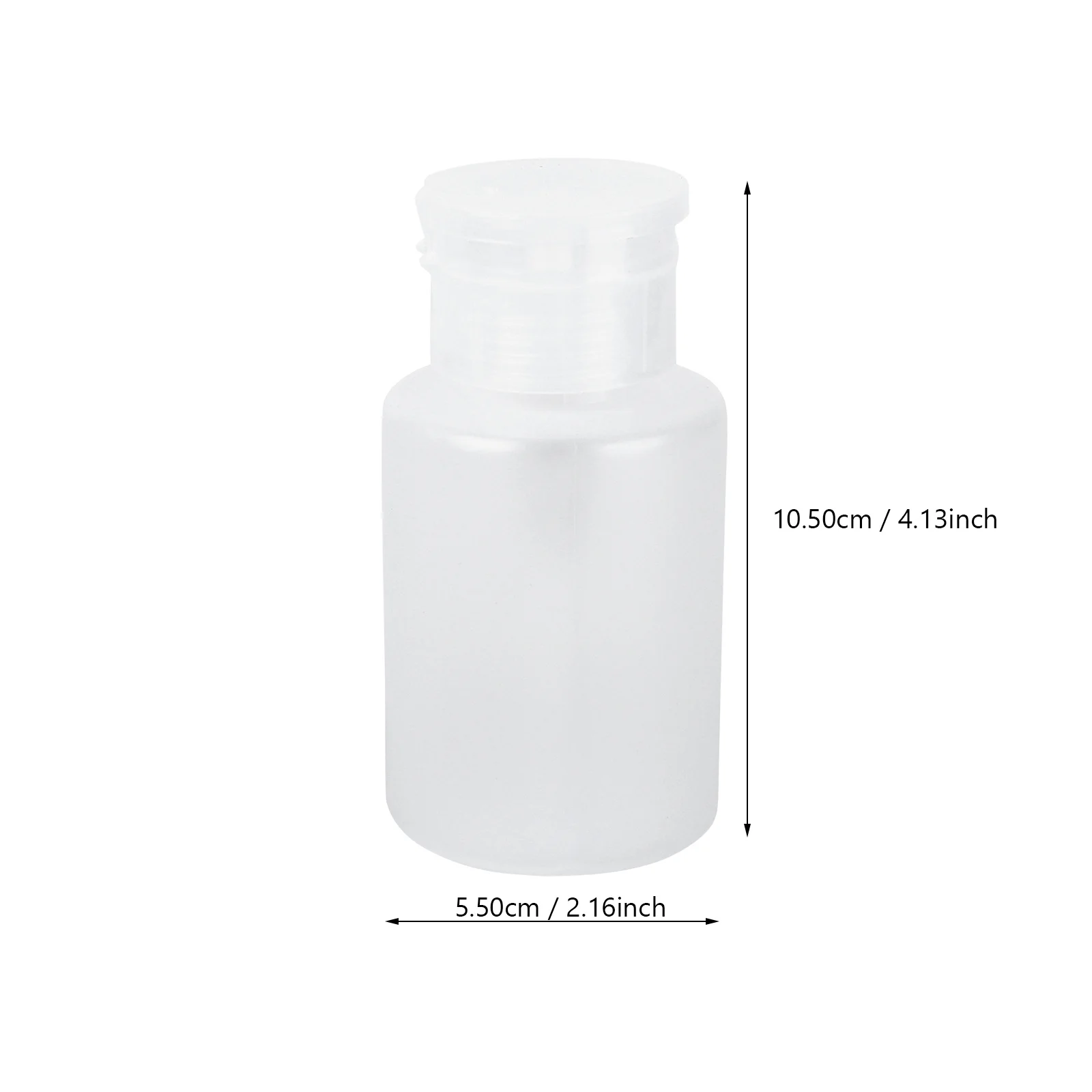 Contenitore di stoccaggio trasparente per bottiglia con pompa pressata da 2 pezzi per accessori per nail art Organizzatore di liquidi in polvere acrilica riutilizzabile