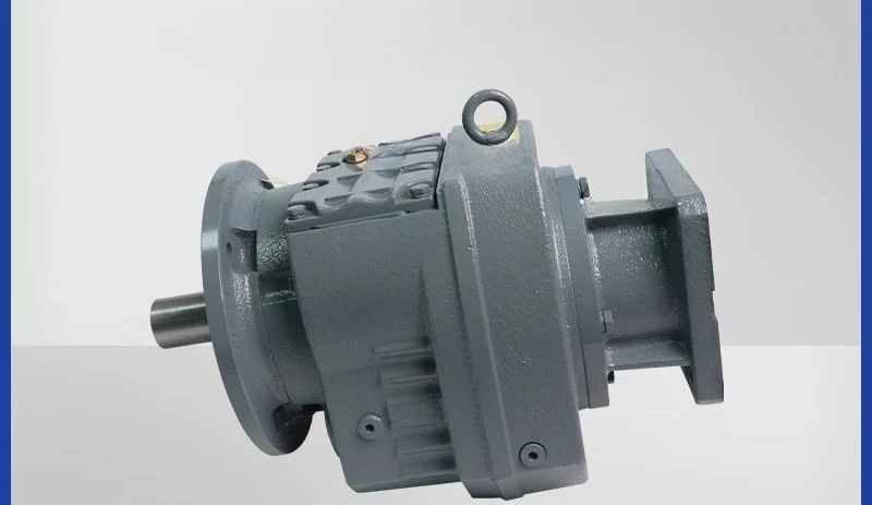 Vertical helical gear reducer with servo motor