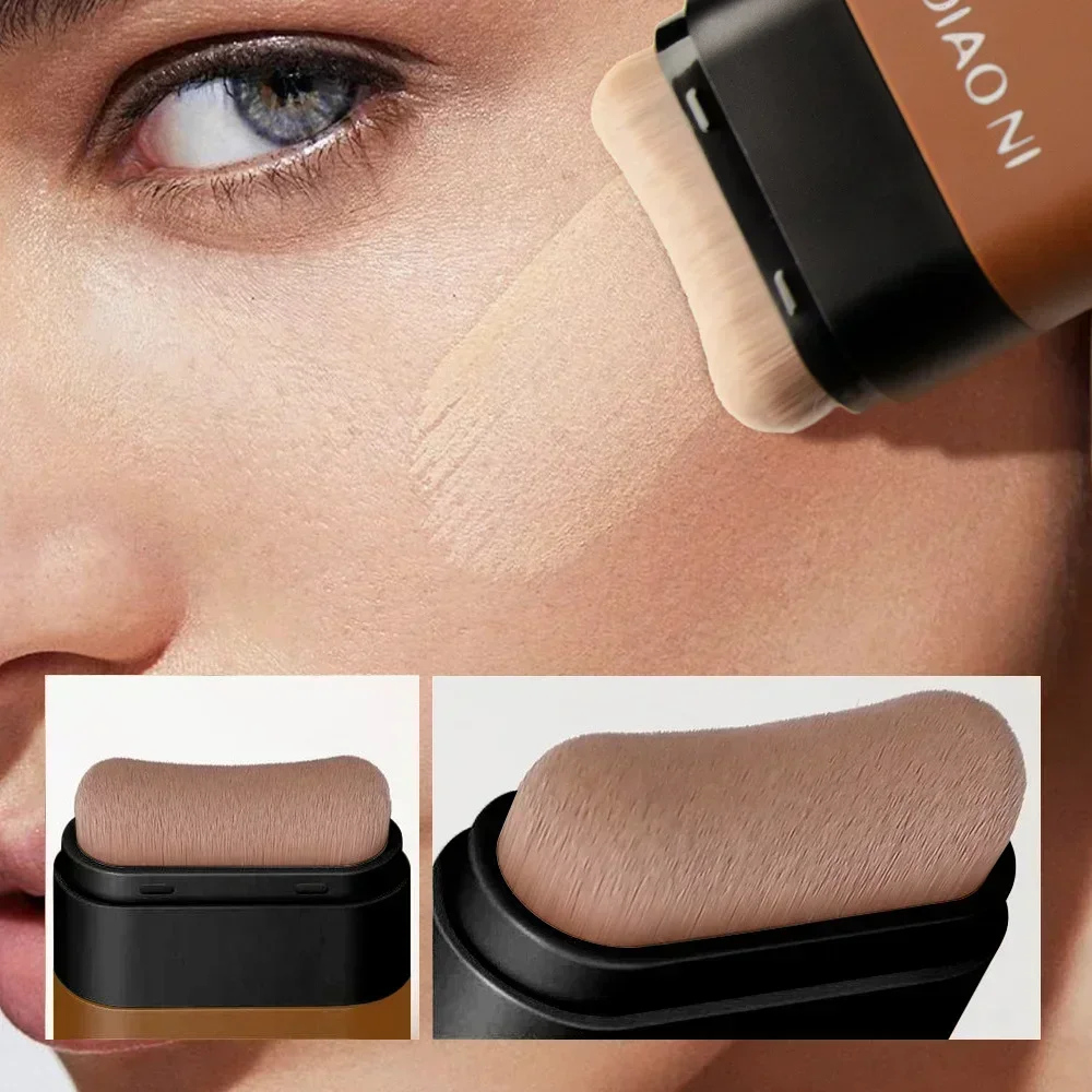 Gumka do podkładu w sztyfcie Velvet Moist Light Concealer Foundation z dużym pędzelkiem Długotrwały, bezbłędny makijaż Piękno twarzy