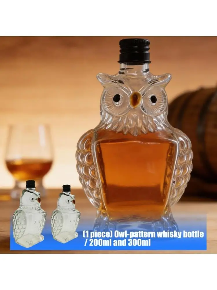 

Y1UD Multifunctional Owl Glass Decanters for Home and Commercial Club Setting