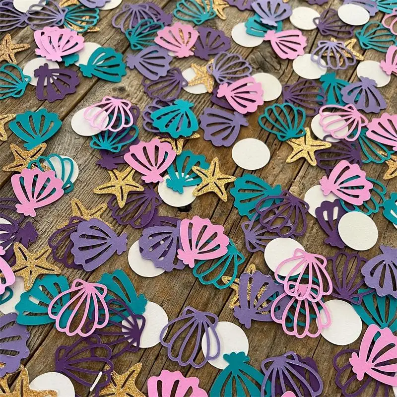 Mermaid Themed Party Confetti Shell Starfish PearlConfetti  DIY Decorative Items For Throwing Confetti On The Birthday Wedding T