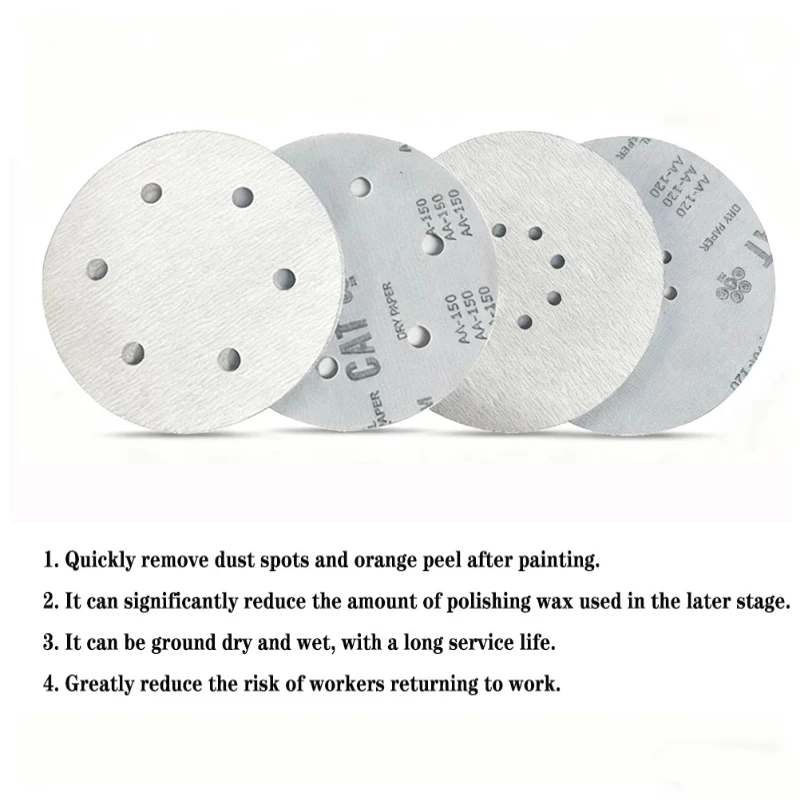 

1Pcs 5-Inch 6-Hole FV Soft Film Sandpaper Polishing For Car Beauty Paint Repair And Polishing 125mm Self-Adhesive Dry Grinding