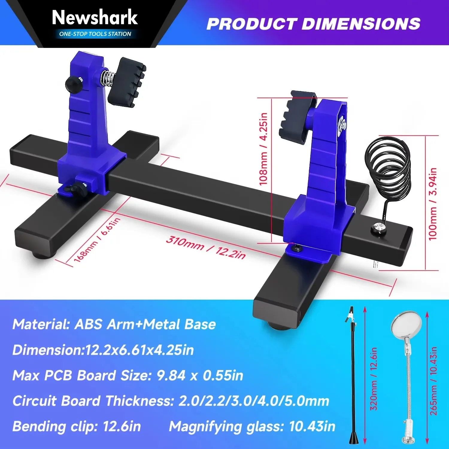 Adjustable PCB Holder Circuit Board Clamp Roating Holder Tool for Soldering Desoldering Motherboard Frame Stand Clamp Printed