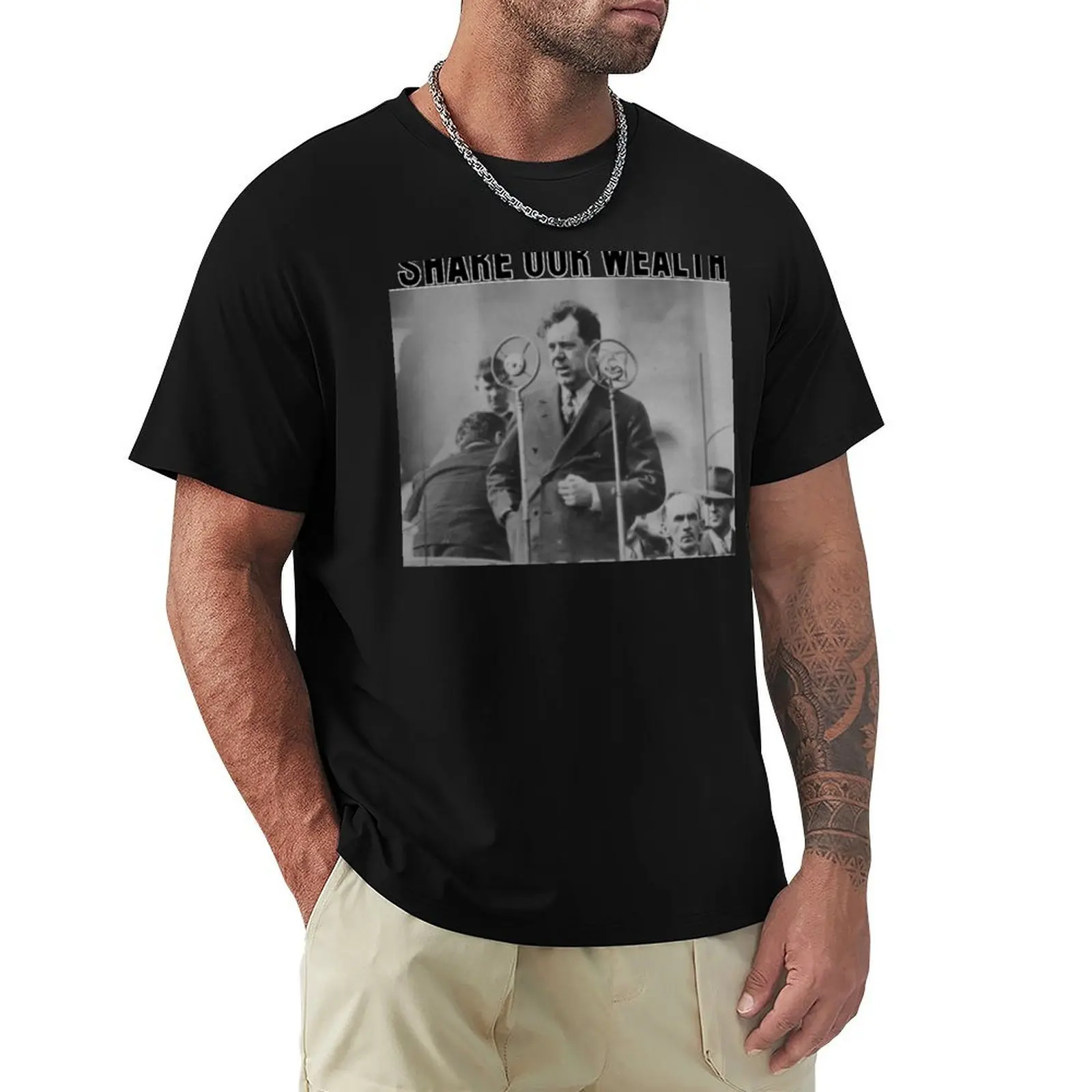 

Huey Long Share Our Wealth T-Shirt Plus Size Simple Casual Top