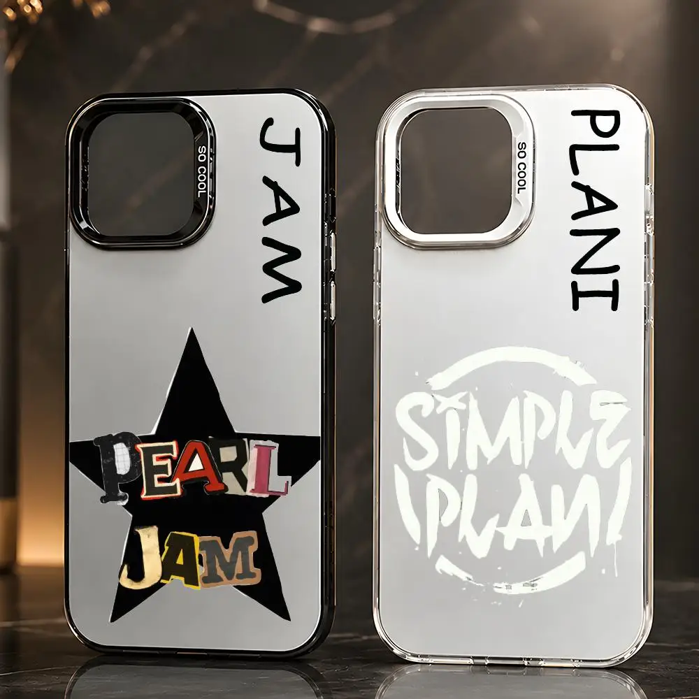 Coque de téléphone Singer Pearl Jam, coque protectrice en TPU irisé au toucher doux pour iPhone 11 12 13 14 15 16 17 Pro Max