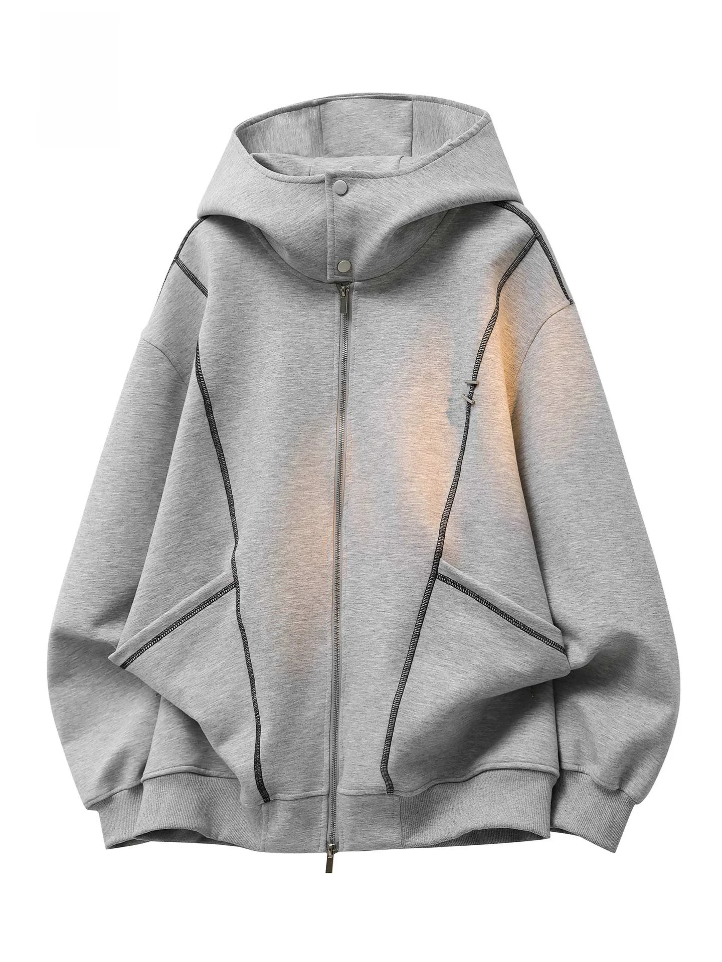 

Новая весенняя толстовка-кардиган Nainiu в американском стиле из плотного хлопка Mamba, мужская свободная куртка с капюшоном, модная