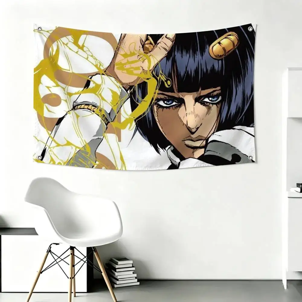J-JOJOs B-Bruno B-Bucciarati Flags for Bedrooms Home Decor Items Outdoor Decors Garage Decoration Flaga