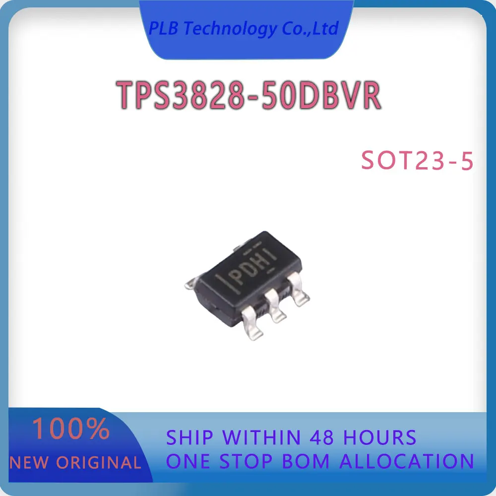 Original TPS3828-50 Integrated Circuit TPS3828-50DBVR SOT23-5 Electronic Voltage Monitor Stock IC Chip New