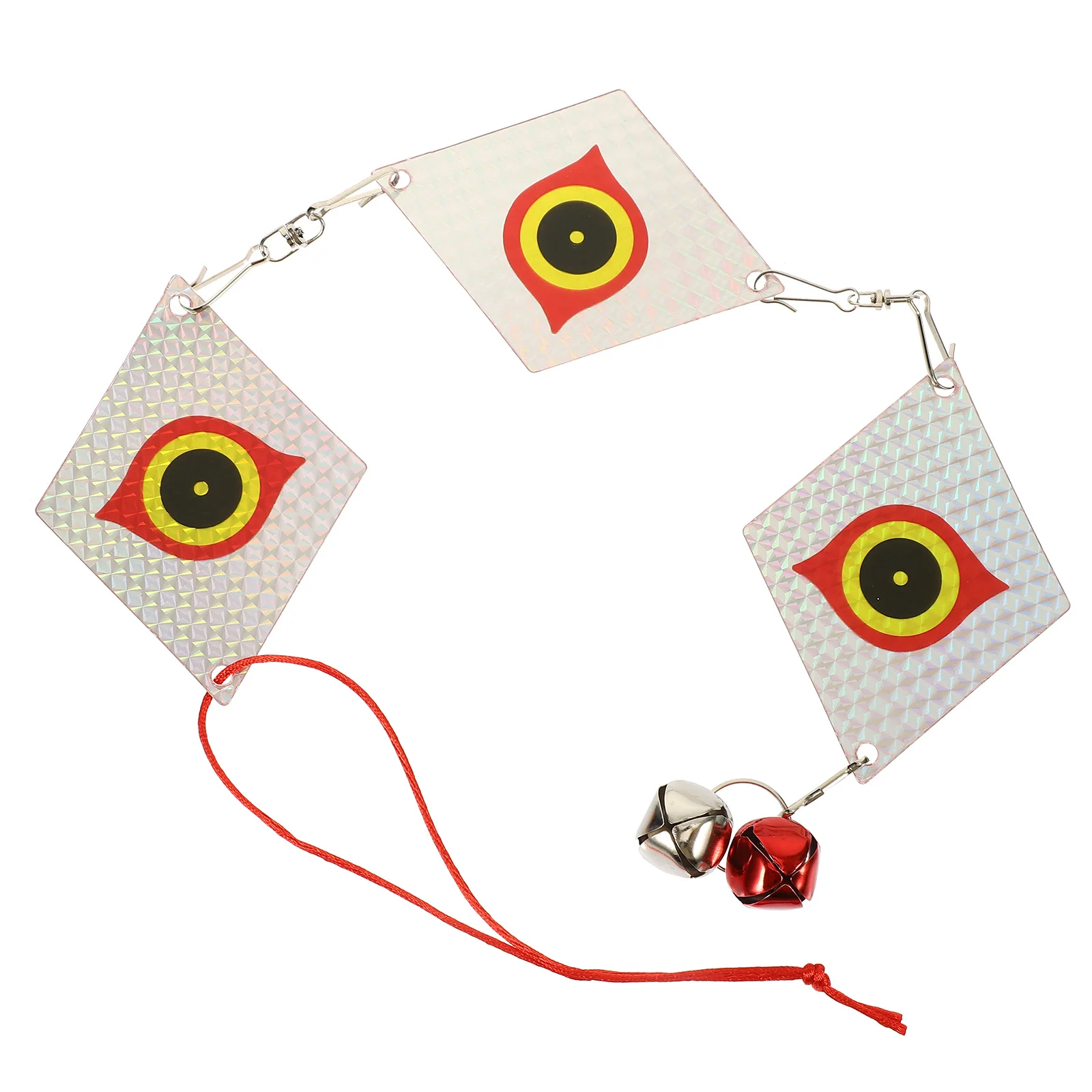 

2pcs Owl Bird Deterrent Pendant Iron Reflective Hanging Device For Garden Porch Balcony Decor Outdoor Bird Repellent