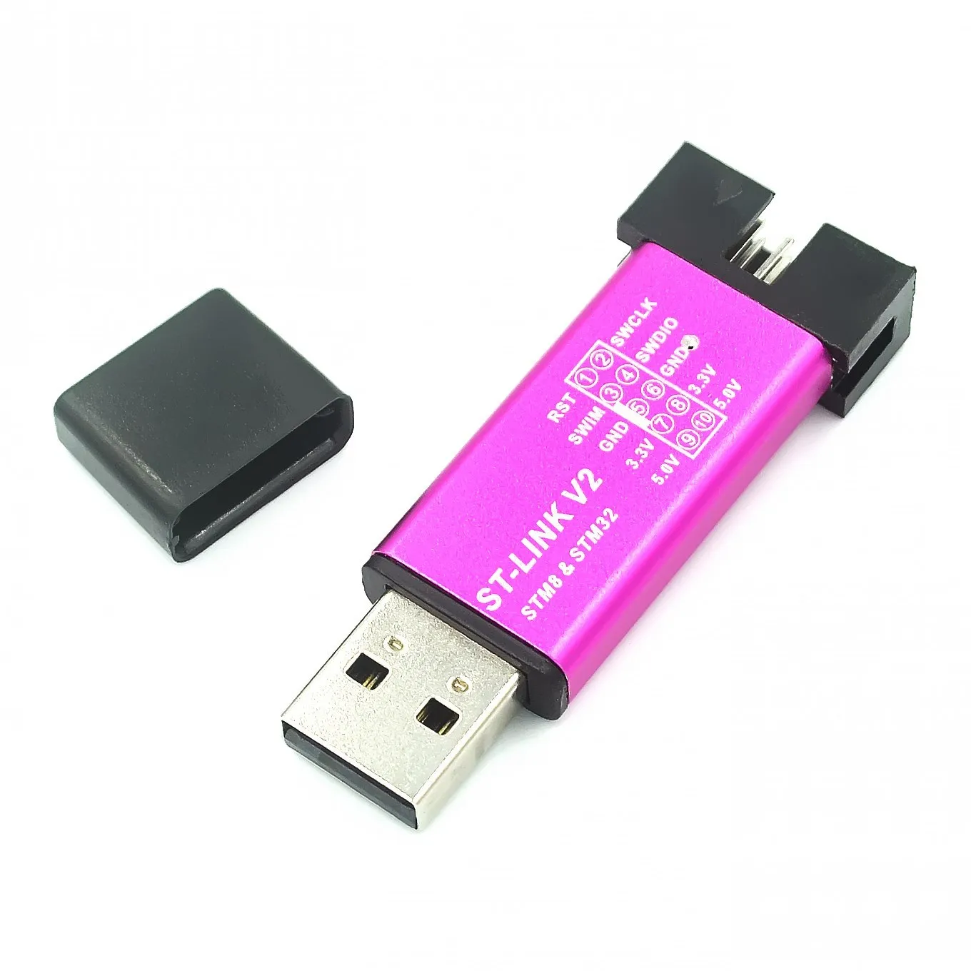 St-link v2 stlink mini stm8stm32 stlink simulator download de programação com capa