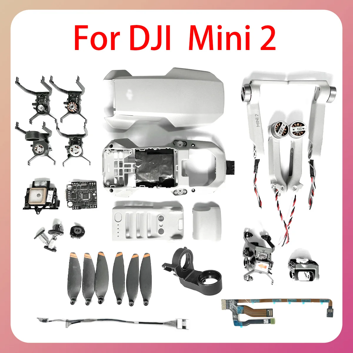 Support de cardan Mini 2 à cadre central d'origine, coque supérieure gauche droite, bras de moteur avant arrière, câble de caméra à cardan Mini IMU, pour DJI Mini2