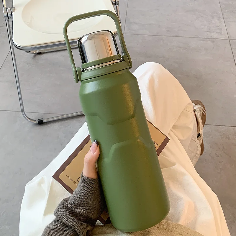 

Outdoor Thermos Portable 304 Stainless Steel Vacuum cup Thermal insulation cup Leak-proof Water Bottles 1500ML Large capacity