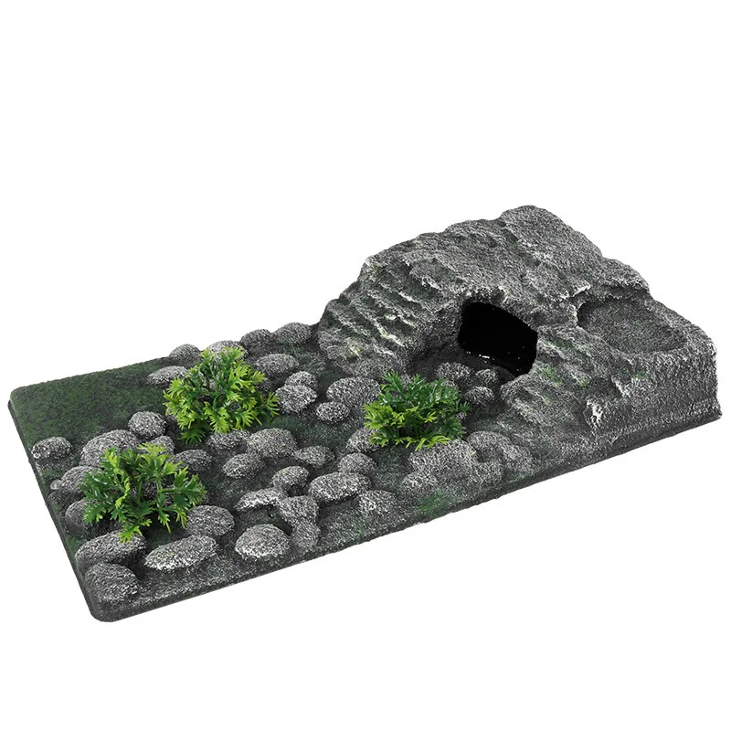 

Turtle sundeck low water level floating island climbing ladder dodging hole rockery stone landscaping
