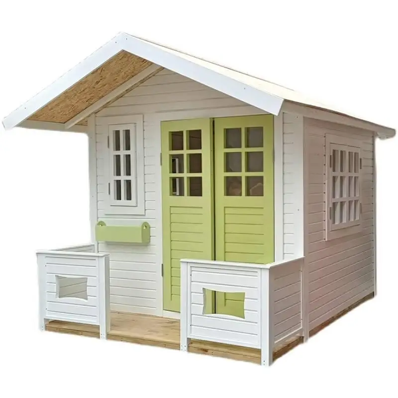 Fixed anticorrosive wood cottage villa B & B Solid wood outdoor children's assembly Moving wood can be easy to live in small 050
