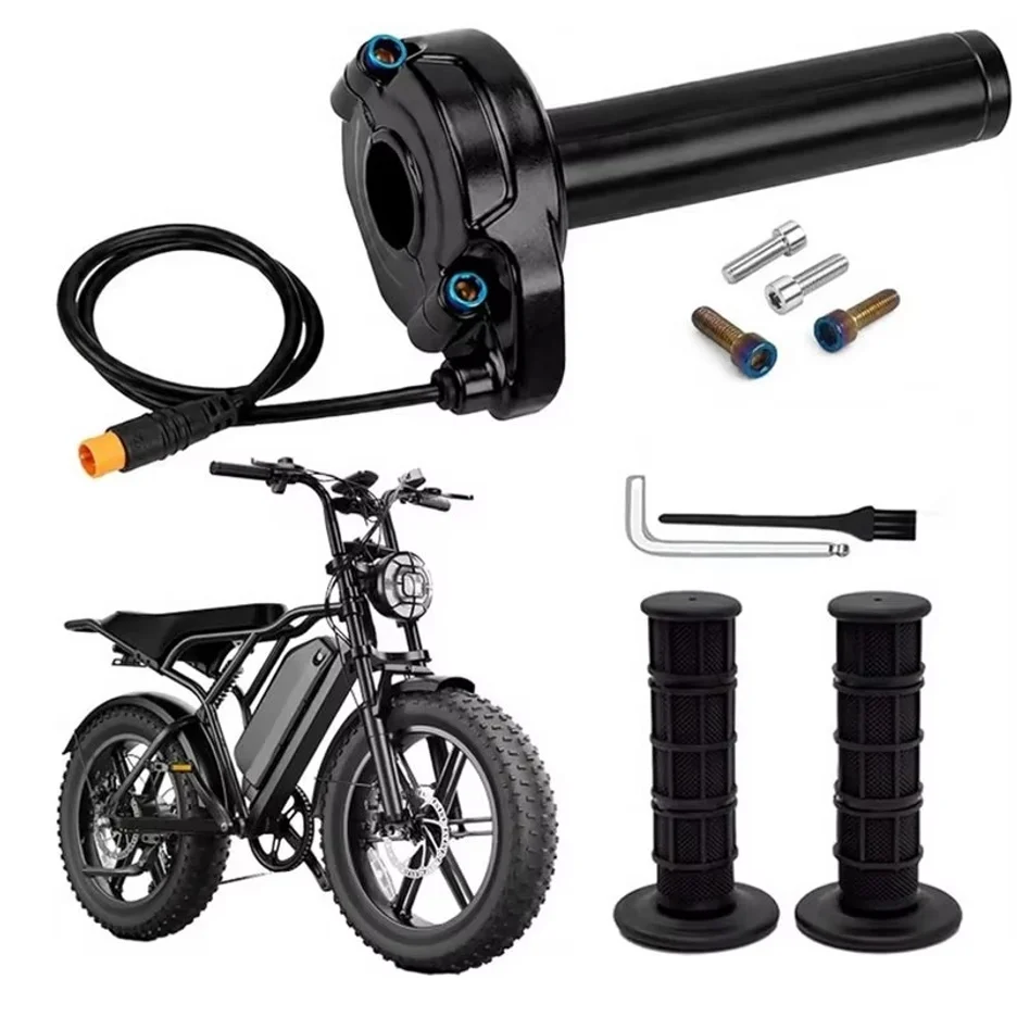 High Quality For TST R002 Ebike Full Twist Throttle 12-72V, 3 Pin For Surron Throttle Grip Replacement Kit For TST Electric Dirt