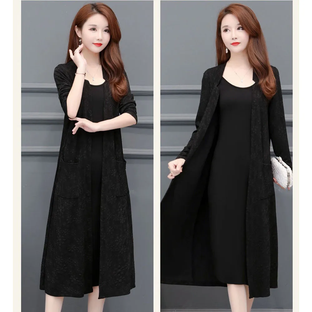 

New Spring utumn Long Coats Women Ethnic Style Print Shawl Middle Aged Female Cardigan Jacket Large Size Mother Windbreaker 5XL