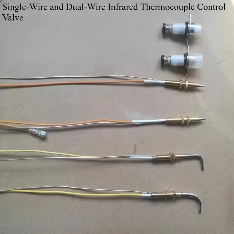 For Single/Dual-Wire Infrared Thermocouple Solenoid Valve Inductive Copper Pin Protection Probe Accessories  1pcs