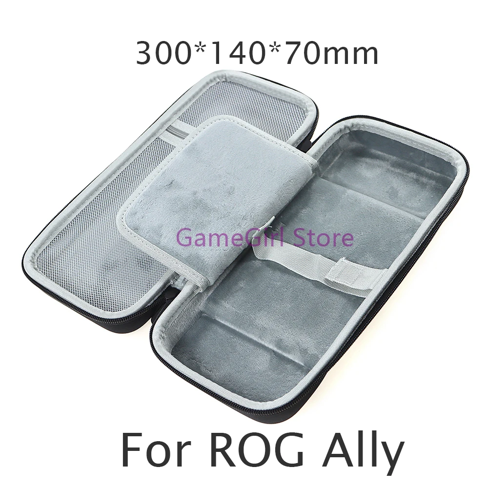 3pcs Black Portable Shockproof EVA Hard Case Protective Storage Bag For ASUS ROG Ally Game Console