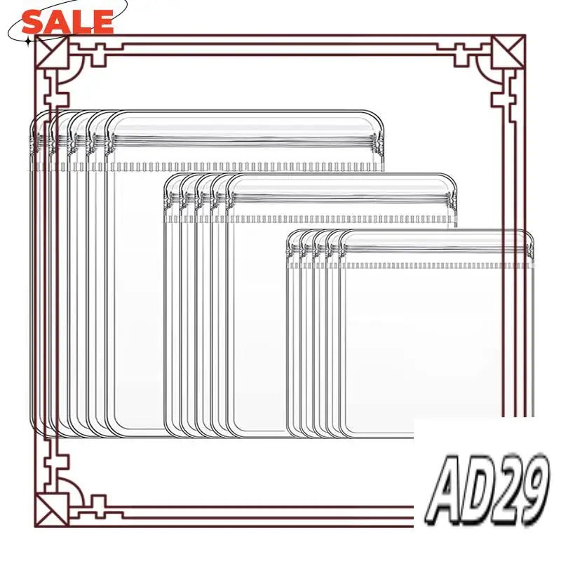 

D9-30Pcs 3 Sizes Clear Jewelry Organizer Earring Ring Necklace Storage Bags Travel, Anti Tarnish Protect Jewelry