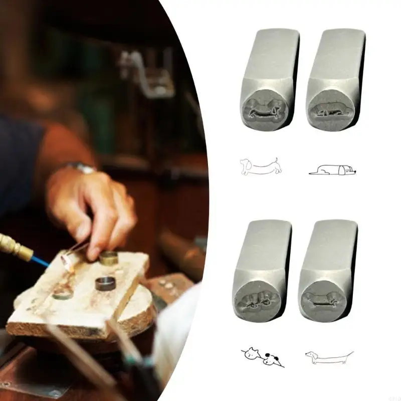 

Lovely Dog Themed Metal Stamps Artistic Jewelry Embossing Seal Stamps for Individualized Jewelry and DIY Projects