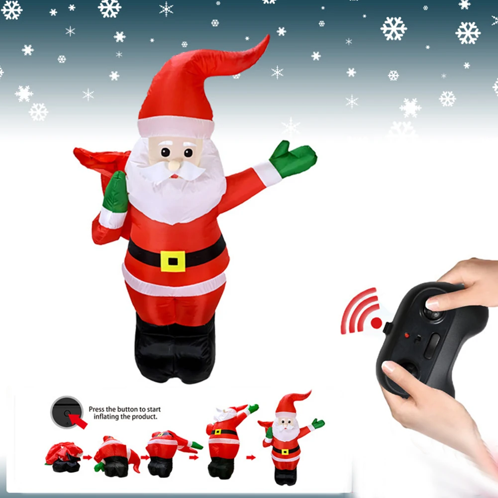 

2,4 ГГц пульт дистанционного управления надувной Рождественский Санта-Клаус USB перезаряжаемый электрический детский пульт дистанционного управления игрушка для рождественского декора