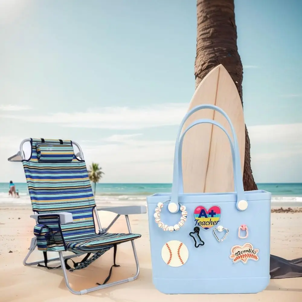 3PCS ถุงพลาสติก Hooks อุปกรณ์เสริมปุ่ม Beach Tote กระเป๋าผู้ถือ Organizer รูปหัวใจผู้ถือพวงกุญแจ