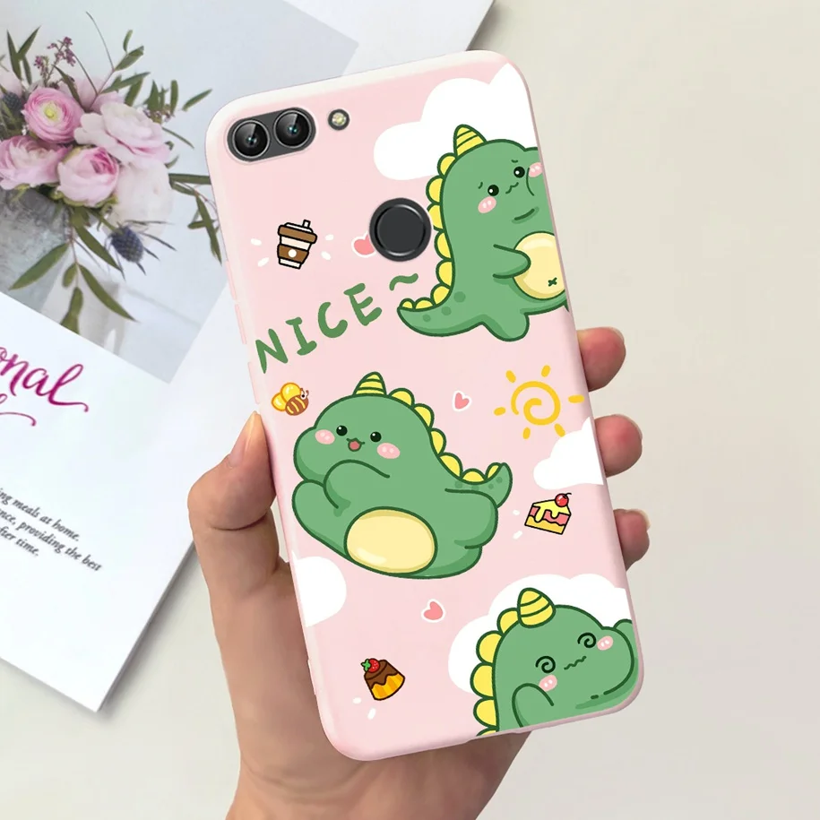 For Huawei P Smart Case Lovely Duck Cat Dinosaur Shockproof Silicone Soft Matte Cover For Huawei PSmart 2018 Coque FIG-LX1 Funda