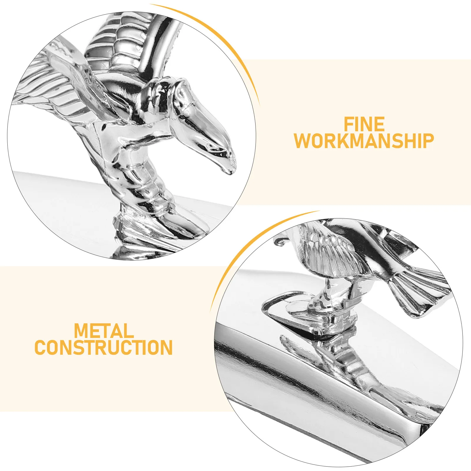 

Eagle Hood Car Decal - 3D Metal Eagle Bonnet Sculpture - Rustproof Auto Styling Badge for Truck Suv Motorcycle Engine Cover