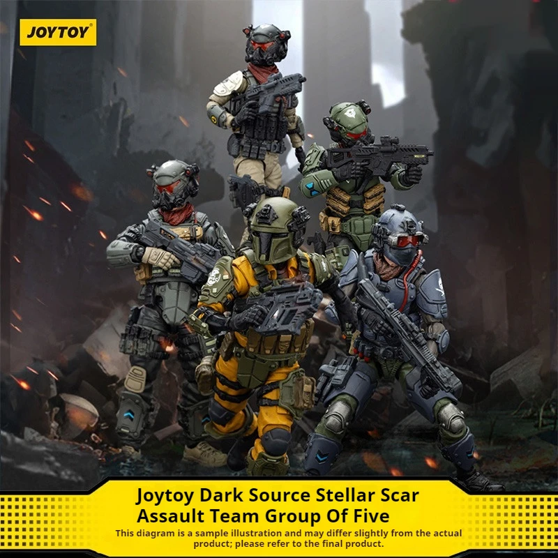 

Joytoy Dark Source Stellar Scar Assault Team Group Of Five 1:18 Action Figure Gravelgold Darksilicon Titanite Model Garage Kit