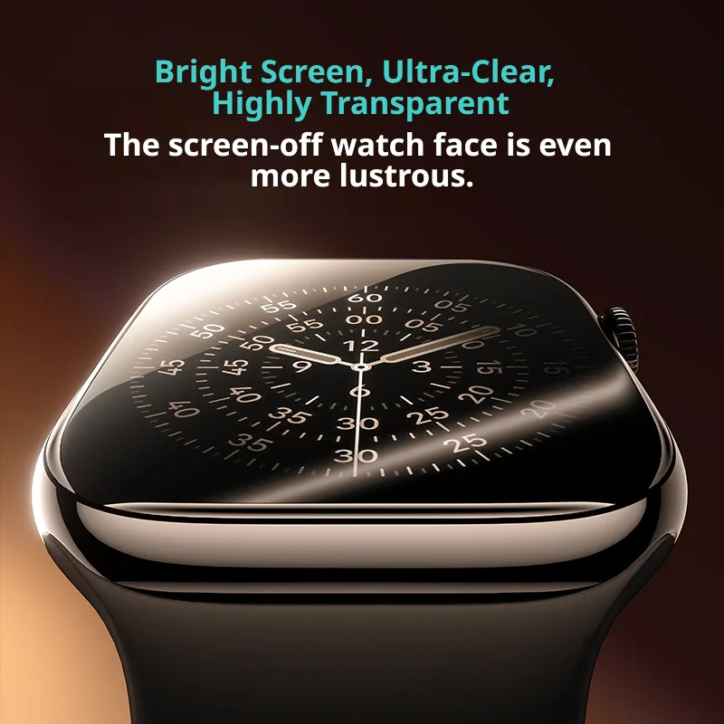 SAMZHE protector de pantalla para Apple Watch Series 11/10/9/8/7/6 SE/SE2/SE3 40-46MM, protector de cobertura completa suavizado 6