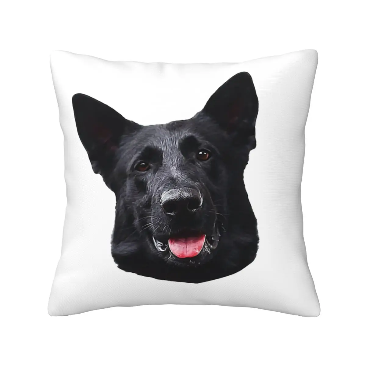Black German Shepherd Dog - Stunning Square Pillowcase Pillow Cover Cushion Decor Comfort Throw Pillow for Home Living Room