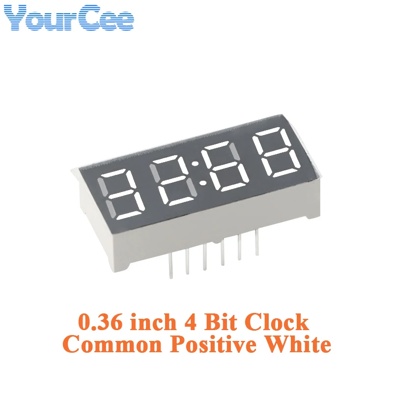10PCS/5PCS 0.36-inch LED Digital Tube 1Bit 2Bit 3Bit 4Bit Clock  Common Positive Common Negative Red Blue White Green