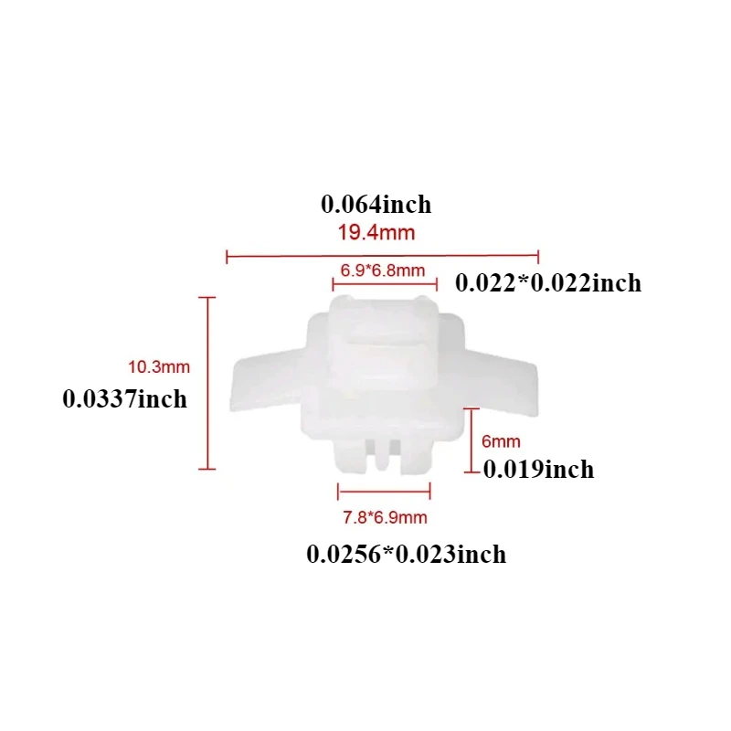 10pcs Car Nylon Wing Wheel Arch Trim Clips  Car Accessories  Surround Garnish Fastener Clip for Honda CRV Civic