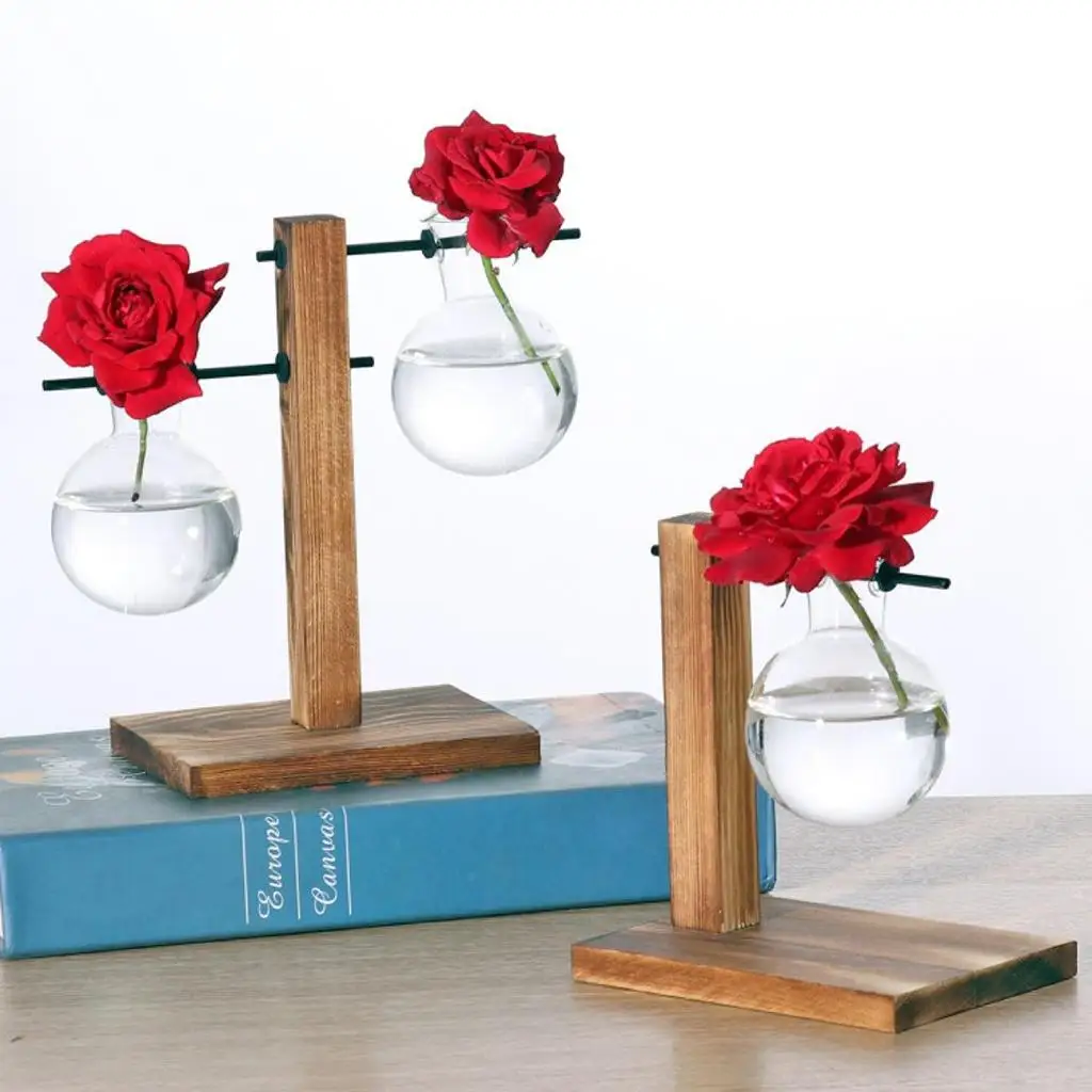 Clear Planter Bulb Vase Hydroponic Vase Copper Pipe Plant Terrarium Planter Bulb