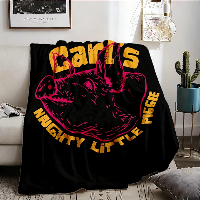 Carl's Naughty Little Piggie Cozy Blanket Dungeon Crawler Carl Warm Blanket, Pork Soft Blanket