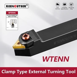 WTENN1616 Ferramenta De Torneamento Externo, Suporte De Torneamento, Ferramenta De Corte CNC, Barra De Cortador, WTENN2525, WTENN3232