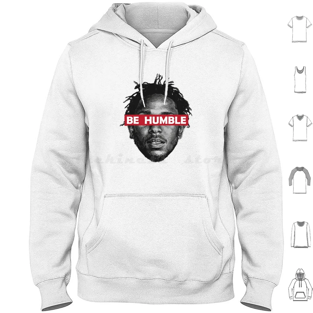 Be Humble-Kendrick Face Hoodies Long Sleeve Kendrick Lamar Kdot Kendrick Be Humble Humble Damn Tde