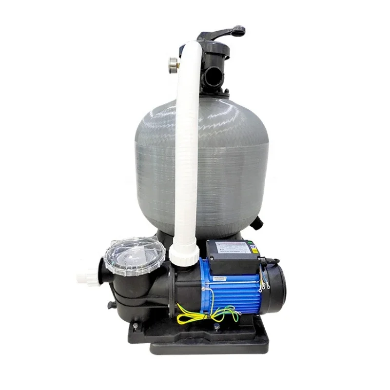 Electric swimming pool top mount sand filter pre filter with water pump