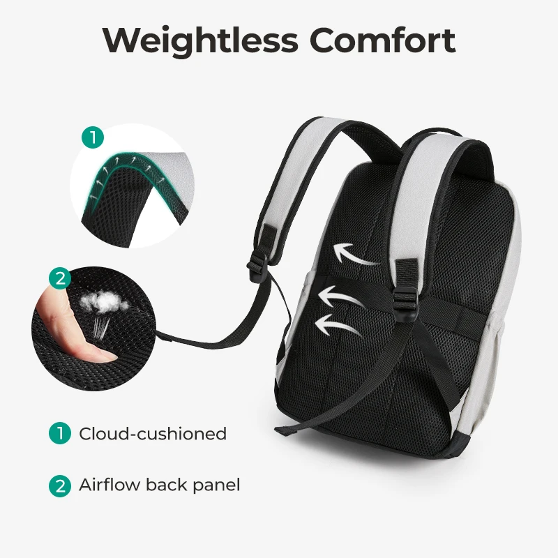 BAGSMART 15,6 Zoll Laptoptasche Büro Business Computer Rucksack Große Kapazität Reiserucksack Multifunktionale College-Tasche