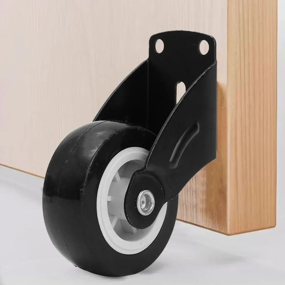 1/2Pcs Durable Silent Furniture Caster Mobile Household Moving Tool Door Support Moving Wheel Side Mounted Pulley