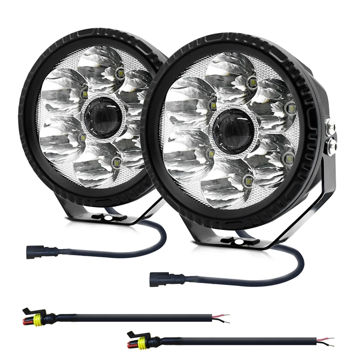 

5 Inch Car High Bridges Search Light Spotlight LED Bulbs for Off-Road Car Truck Tractor ATV SUV 9-30V Work