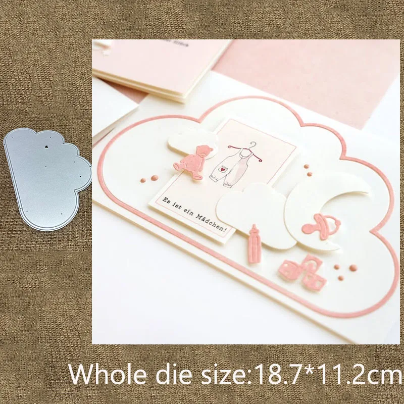 

XLDesign Craft Metal stencil mold Cutting Die cloud frame decoration scrapbook die cut Album Paper Card Craft Embossing