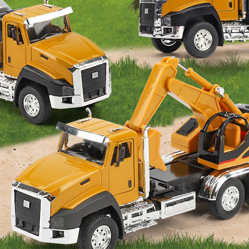 Engineering Truck Alloy Construction Vehicle Educational Plaything Multi-Joint Movable Rubber Tire Grip Simulation Car for Kids