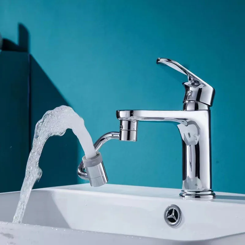 Versatile Faucet Extender with Extendable Mechanical Arm for Washing and Rinsing