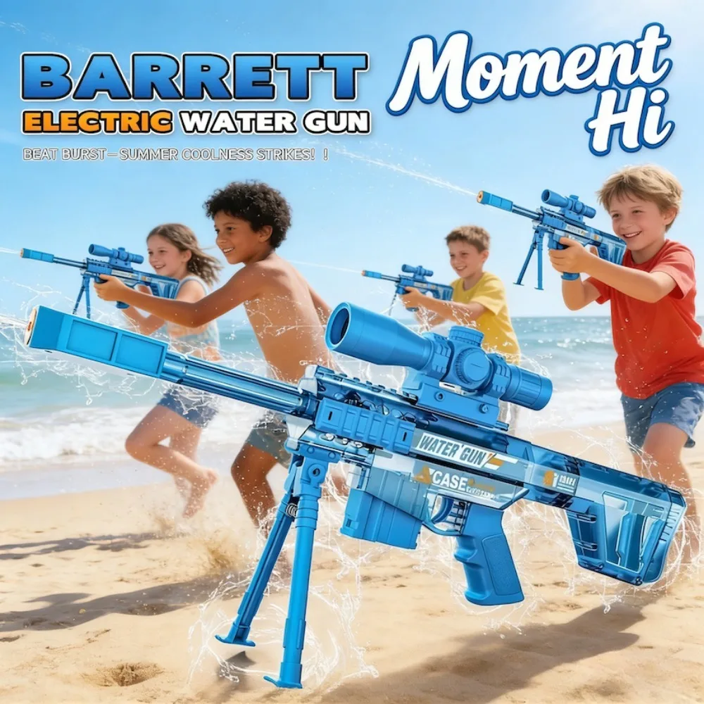 Brinquedo de Arma de Água Elétrica de Alta Pressão com Ação de Retorno Automático, Brinquedo de Jogos de Verão para Crianças