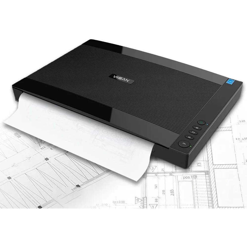 A3 Flatbed Scanner 2400 DPI CIS 4 Sec Auto Scan for Document Photo Book Windows Mac
