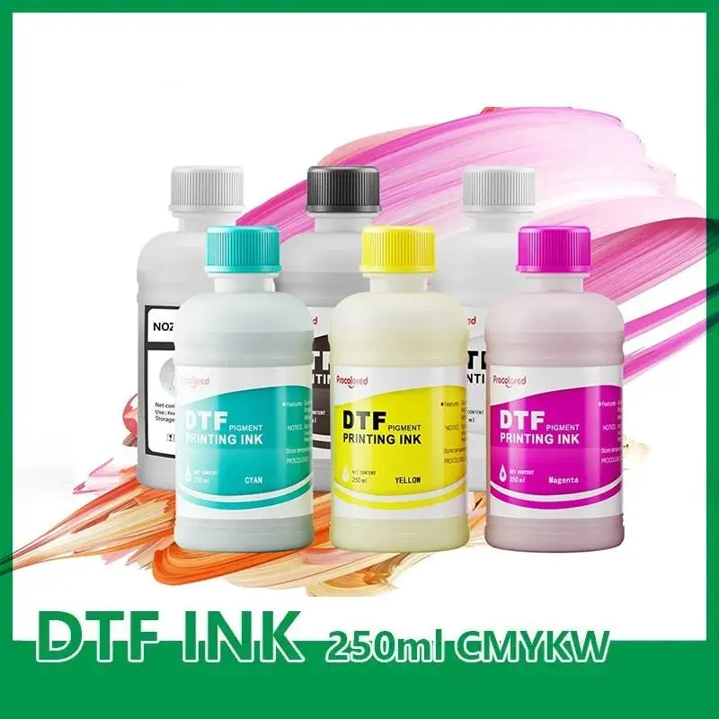 To 250ML*5 DTF Printer Ink Refill For R1390 L1800 DX5 DTF Transfer Printer US STOCK